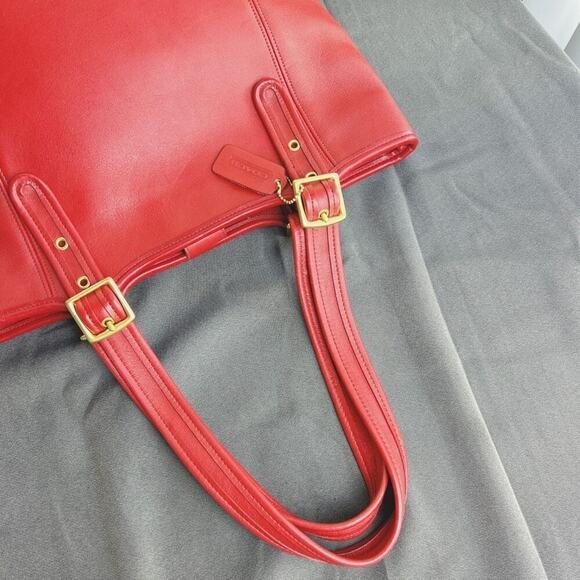 NEW! Coach vintage Legacy Large Shopper in Red 9090 - Picture 4 of 12